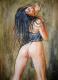 Wet body - Boris Ivkov - Aquarell auf Papier - weiblich-Frauen-MÃ¤dchen - Figuration-Realismus