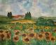 Sonnenblumen IV (2001) Annemarie Kogler - Annemarie Kogler - Mischtechnik auf Leinwand - Blumen-Sonnenblumen-Landschaft - 