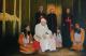 John Paul II meeting 2. (With woman) - Seur Robin - Acryl auf Holz - Religion-Frauen-MÃ¤nner - Realismus