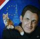 Sarkozy + Demon - Seur Robin - Ãl auf Holz - Politik-MÃ¤nner - Symbolismus