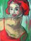 woman #2 (2007) -  Katja Langer - Acryl auf Leinwand-Karton - Sonstiges - 