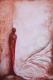 Schatten an der Wand - Burre Carmen - Aquarell auf Leinwand - Abend - Figuration