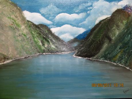 River Cutting the Mountains - Rohini Yalakkishettar - Array auf  - Array - Array