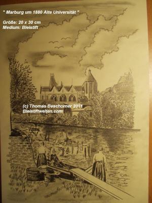 Marburg um 1870 Alte Universität - Thomas Beschorner - Array auf Array - Array - Array