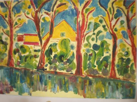 ---Landschaft mit gelben Haus - Martin Heyer - Array auf Array -  - 