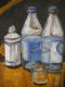 Wasserflaschen - Hanna Herrmann - Acryl auf Papier - Stillleben - 