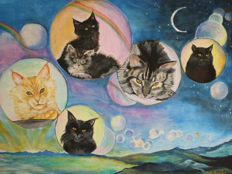 cats in bubbles - Katja Humbs - Array auf Array - Array - Array