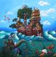 Auswanderer - Peter Willi Wall - Acryl auf Leinwand - Fantastisch-Kultur-Mystik - Surrealismus-Symbolismus