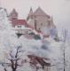 MÃ¼nster im Winter- - ingrid wenz-gahler - Acryl auf Leinwand - Natur-Winter - Realismus