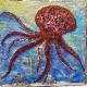 Oktopus--- - Alexa Hoerning - Enkaustik-Mischtechnik auf Leinwand - Wildtiere-Meer - GegenstÃ¤ndlich