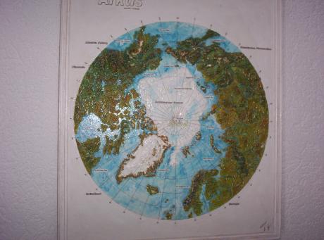 ---Die Arktis. Geografisches Reliefbild-Unikat - Ottmar Gebhardt - Array auf  - Array - 
